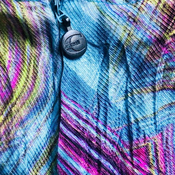 vintage Roberto Cavalli ruched psychedelic midi skirt Sz 38 - Picture 7 of 8